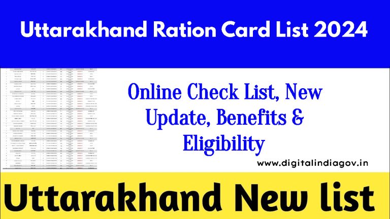 Uttarakhand Ration Card List 2024, Online Check List, Benefits