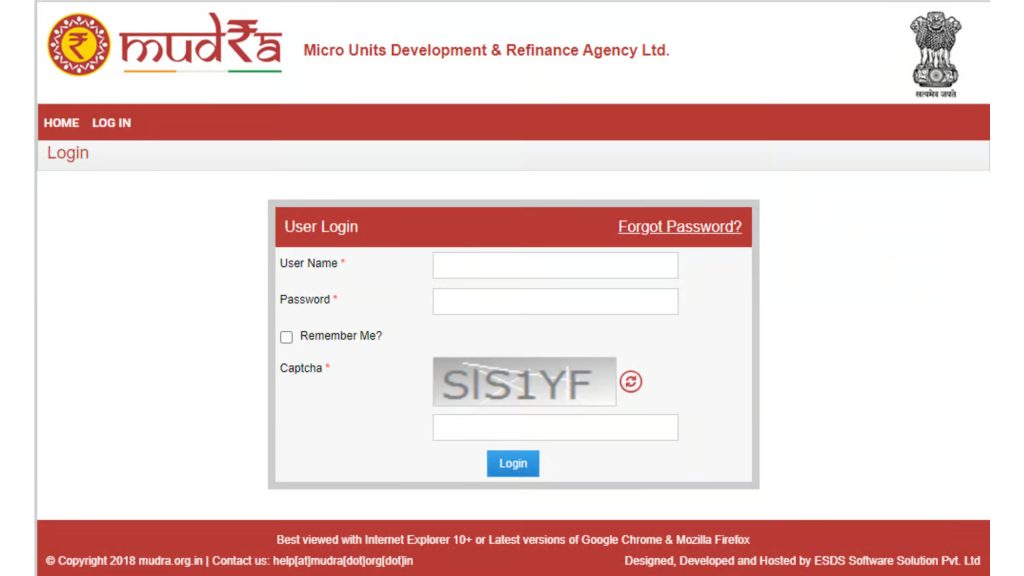 Mudra Yojana Scheme Login Process