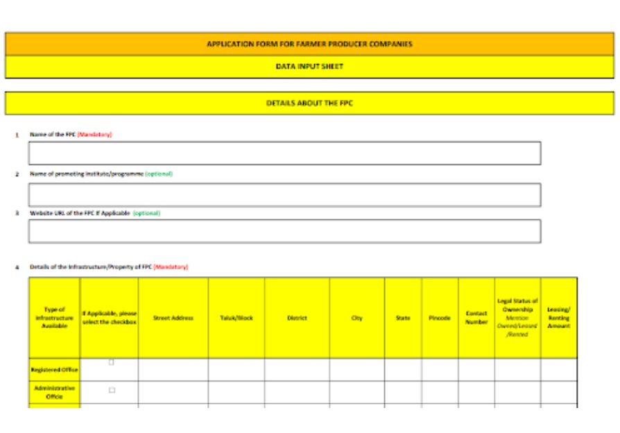 PMFME Scheme List Apply Form